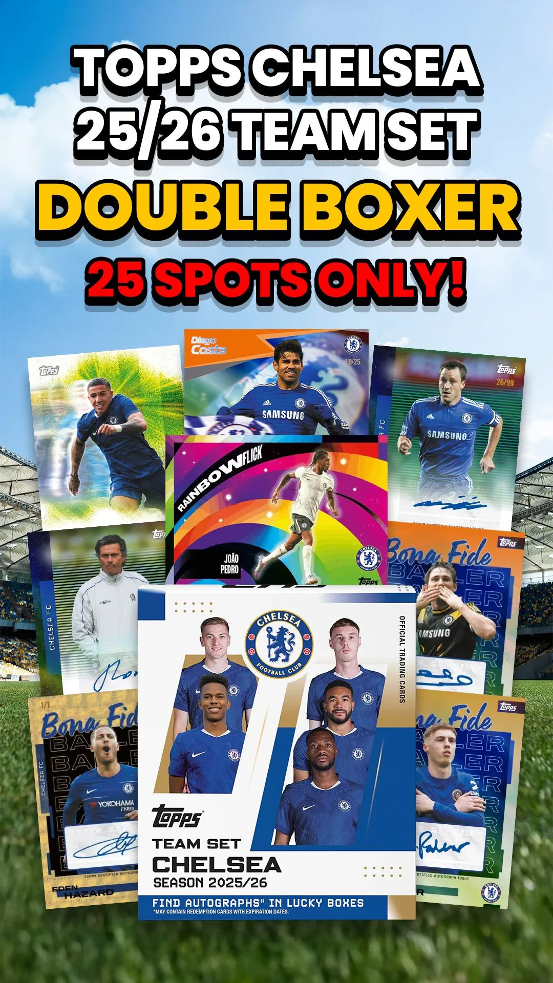 25 SPOTS! CHELSEA TEAM SET DOUBLE BOX!! GIVEAWAYS!!