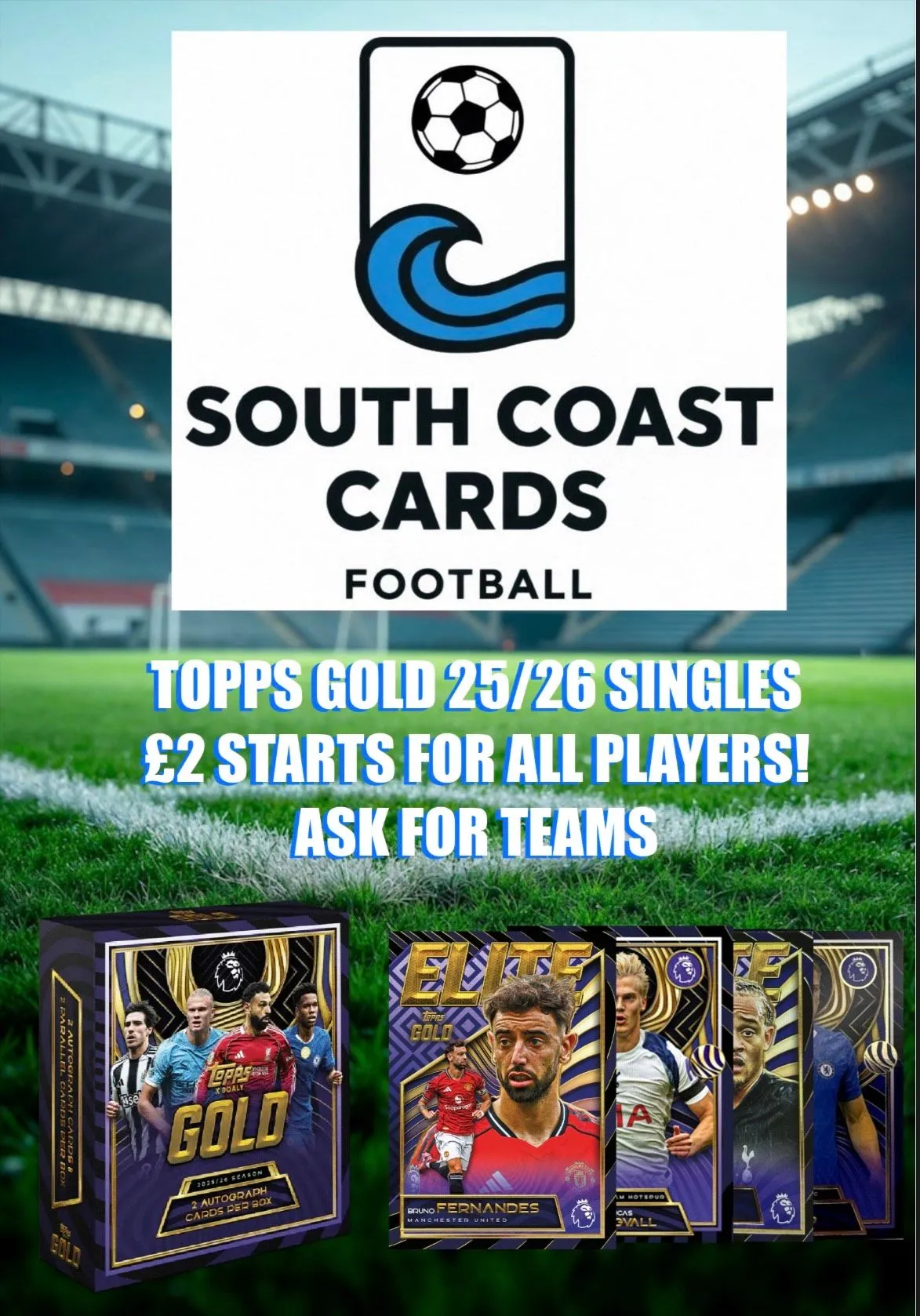 TOPPS GOLD 25/26 SINGLES - £2 START FOR ALL PLAYERS!