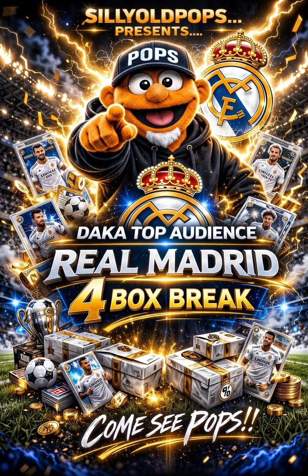 REAL MADRID DAKA TOP AUDIENCE 4 BOX BREAK. SHOP iS ALSO OPEN AND ITS STACKED