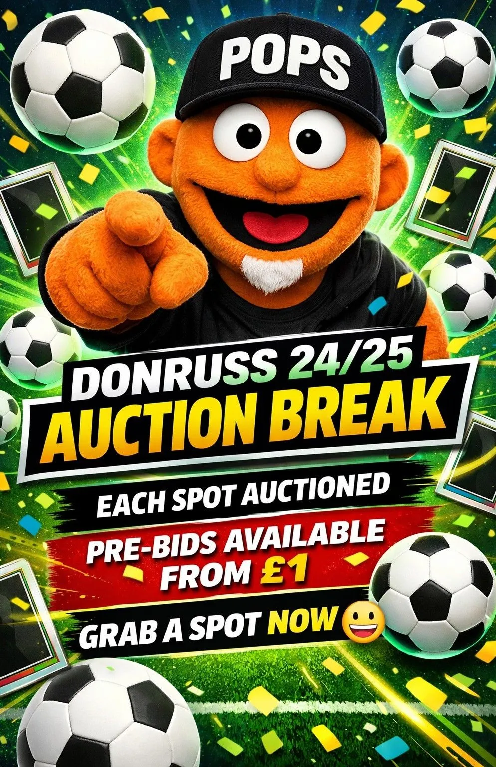 Donruss 24/25 AUCTION BREAK. EACH SPOT AUCTIONED. PRE BIDS AVAILABLE FROM £1 START - GRAB A SPOT NOW 😁
