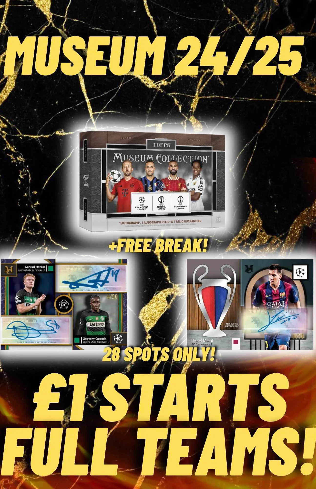 **FREE BREAK FOR ALL** £1 STARTS FULL TEAMS MUSEUM!🔥 (28 SPOTS ONLY!)🔥