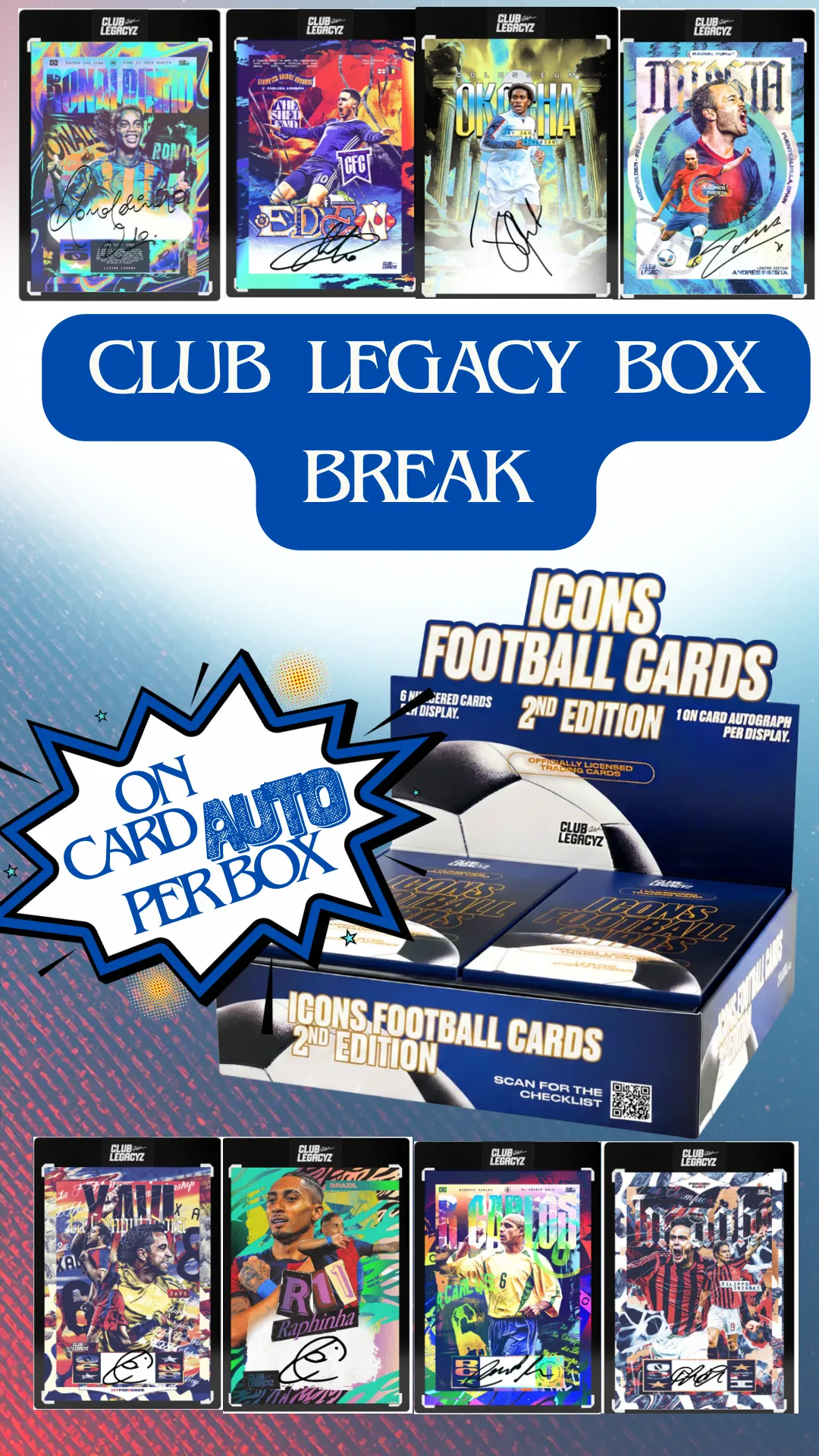 CASE BREAK NEW CLUB LEGACYZ ICON FOOTBALL CARDS SERIES 2