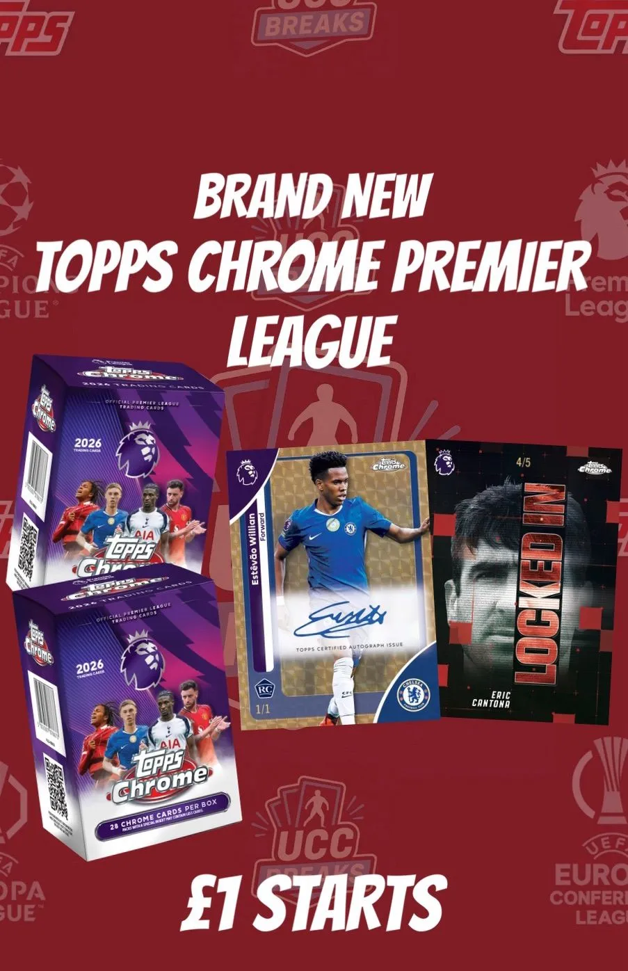 £1 STARTS: TOPPS CHROME PL BLASTERS