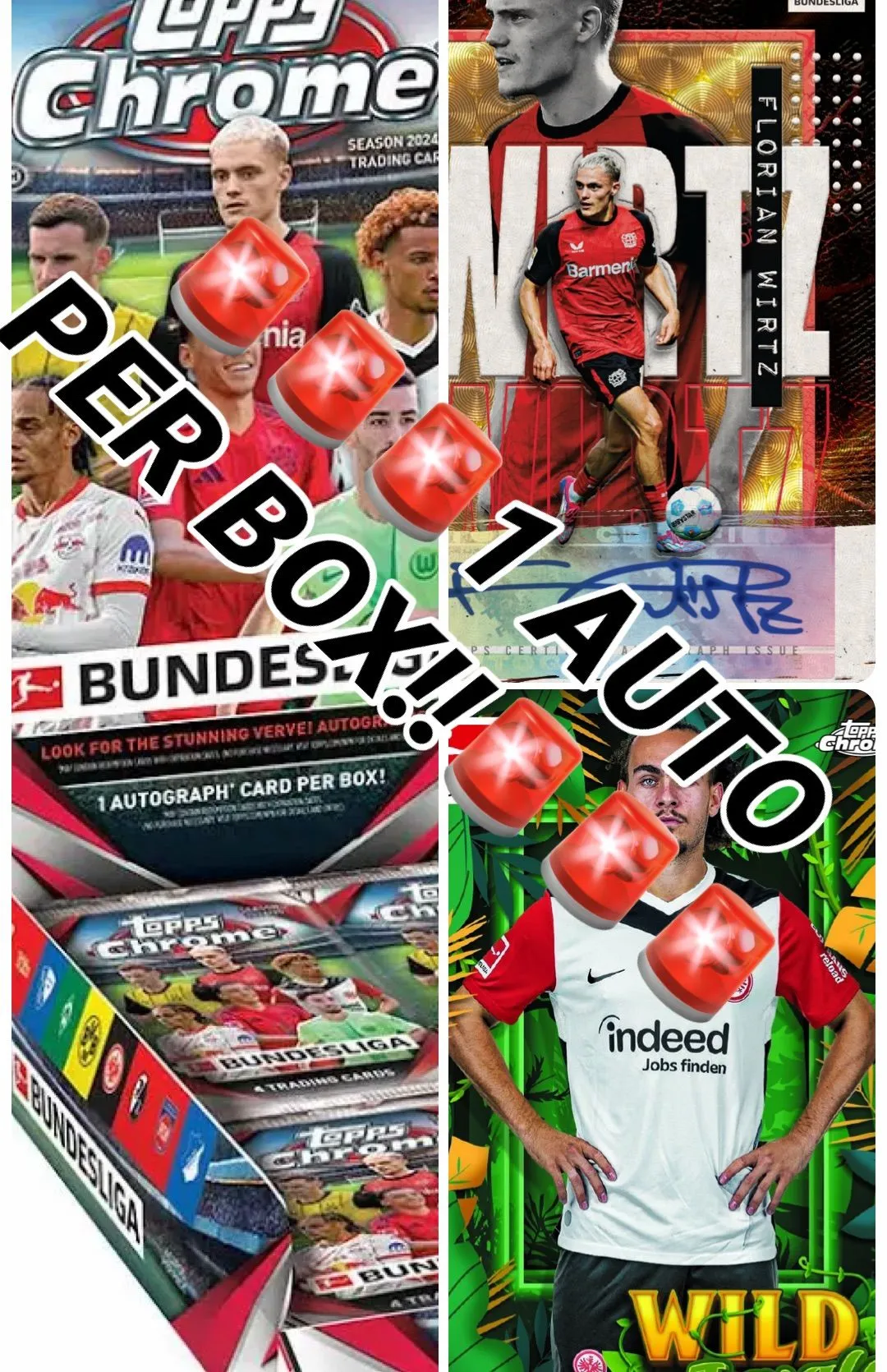 2024-25 Topps Chrome Bundesliga Soccer Hobby Box (1 auto per box!!!)