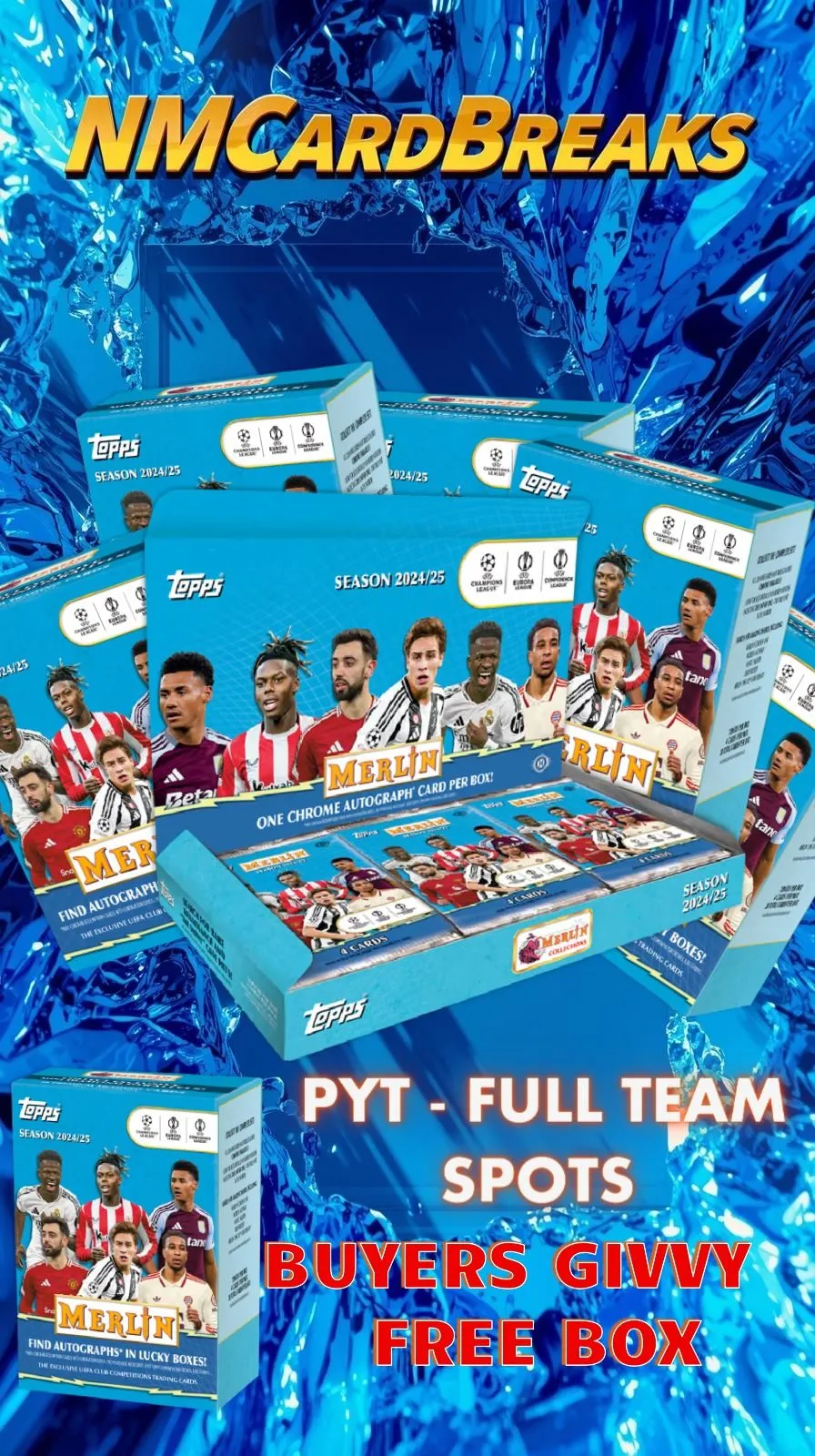 🚨SPOTS LIVE🚨Topps Merlin 24/25 hobby and 5 blaster break! BUYERS GIVVY FREE BOX