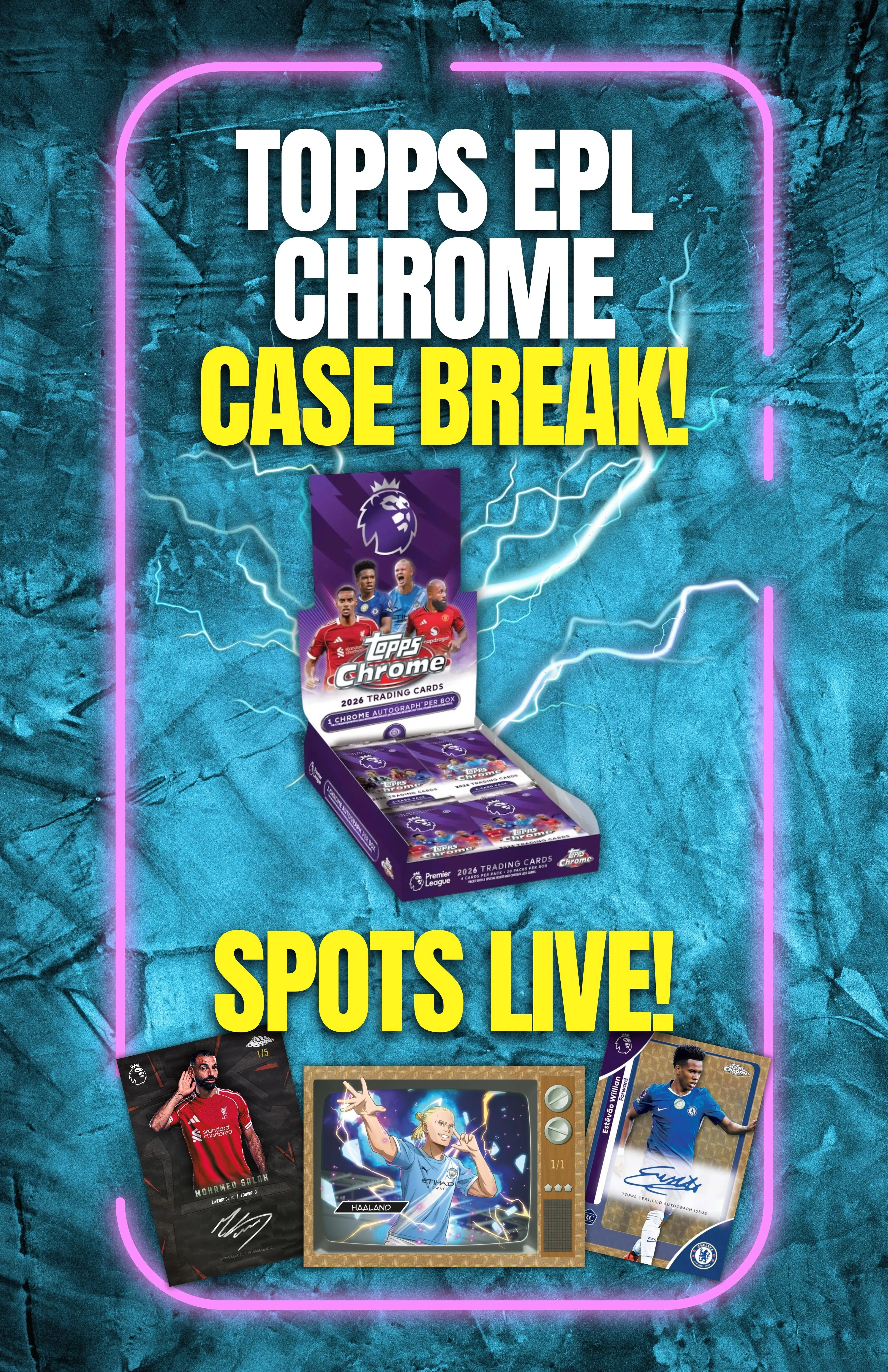*SPOTS LIVE* Topps EPL Chrome Case Break! (12 Box)