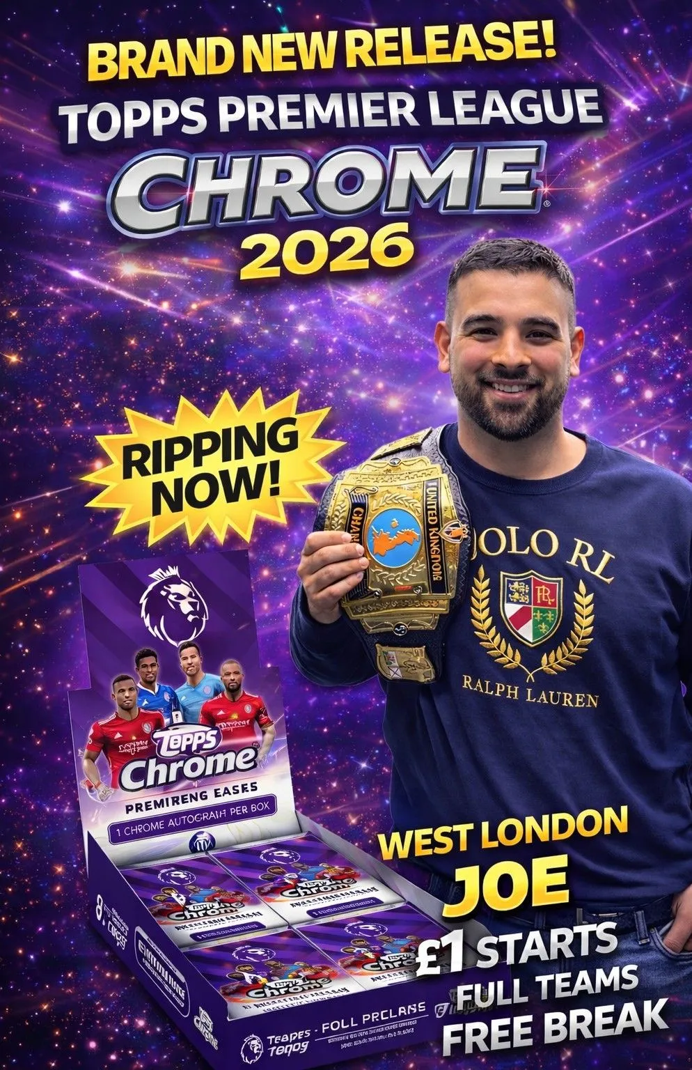 FREE BREAK! £1 STARTS! FULL TEAMS! NEW RELEASE TOPPS PREMIER LEAGUE CHROME