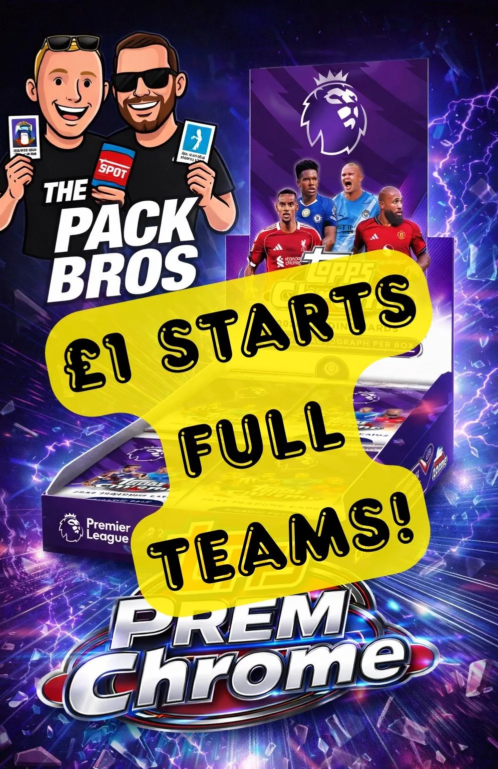 TOPPS PREM CHROME - £1 STARTS - FULL TEAMS!