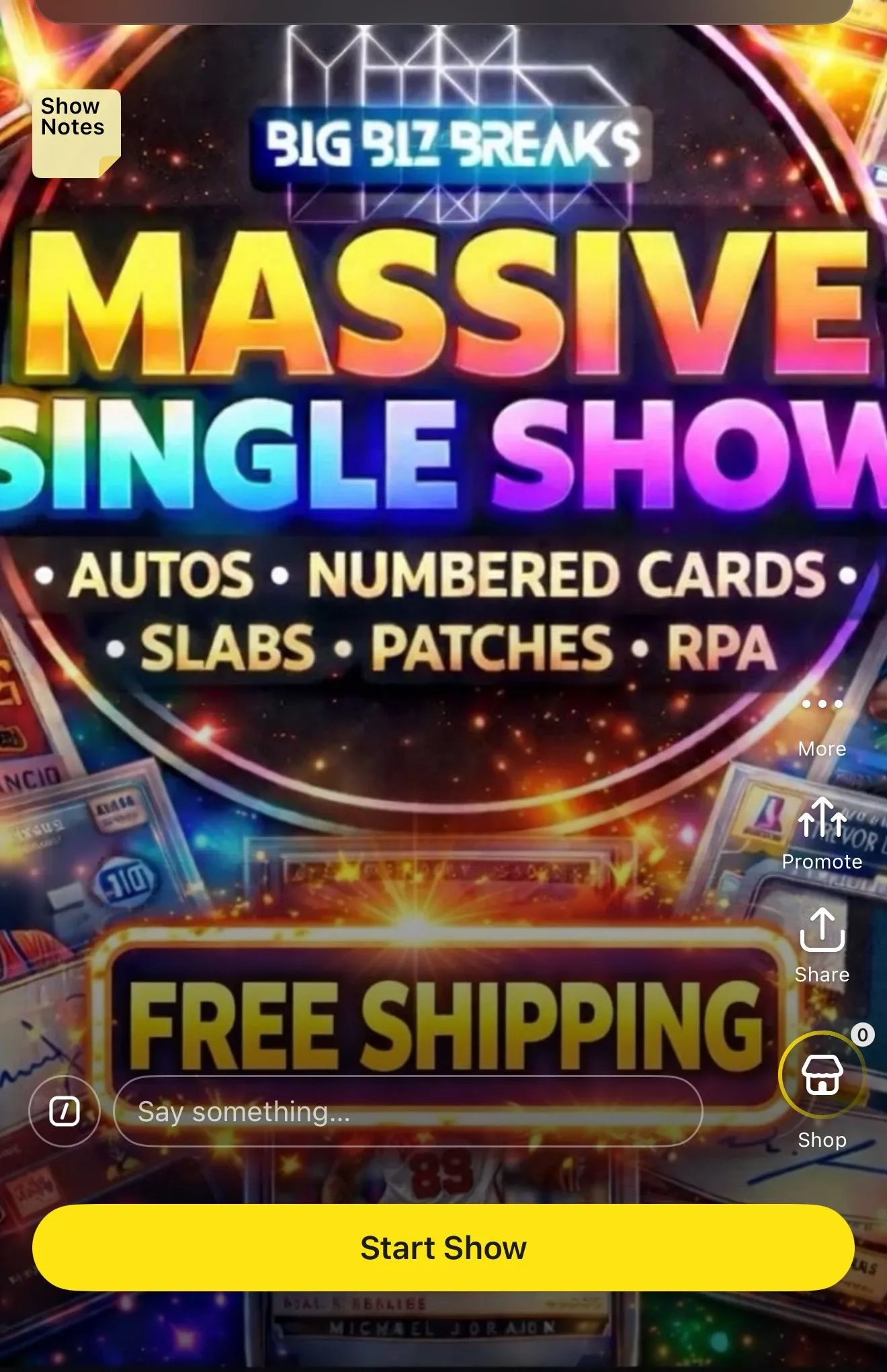 Thumbnail for live show