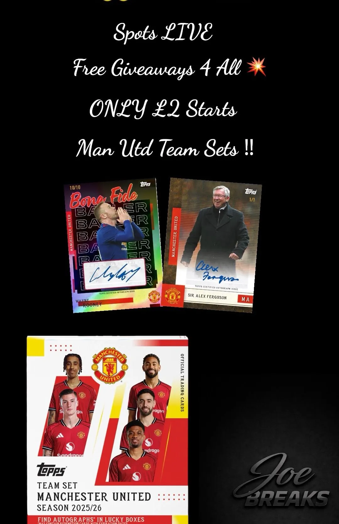 ‼️FREE GIVVYS‼️£2 STARTS-MAN U TEAM SETS 25/26 | RANDOMS - SPOTS LIVEE 💥