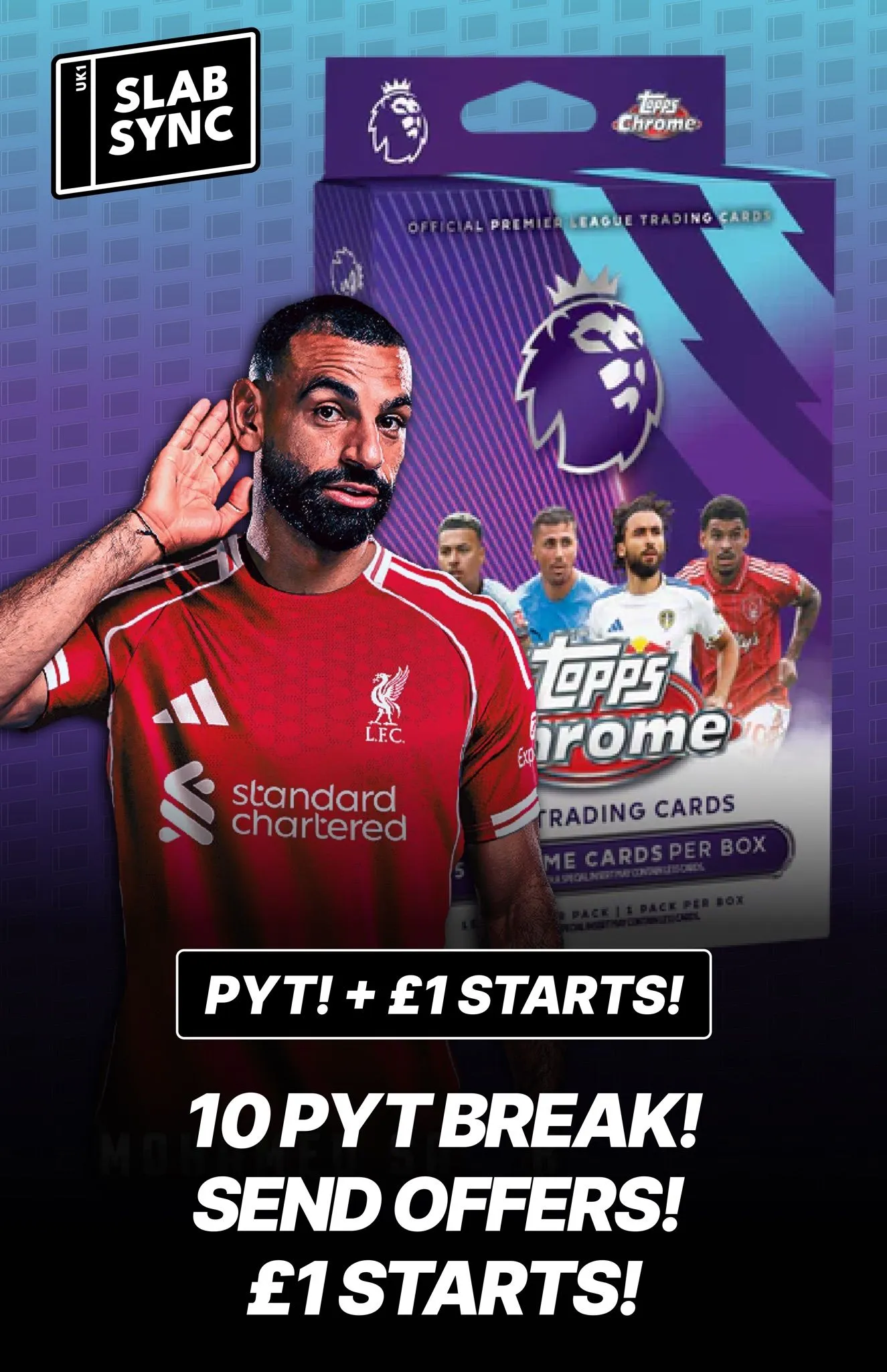 10-BOX CHROME PREMIER LEAGUE HANGER BREAK + £1 STARTS BOX BY BOX! FREE SLABS! 🤑