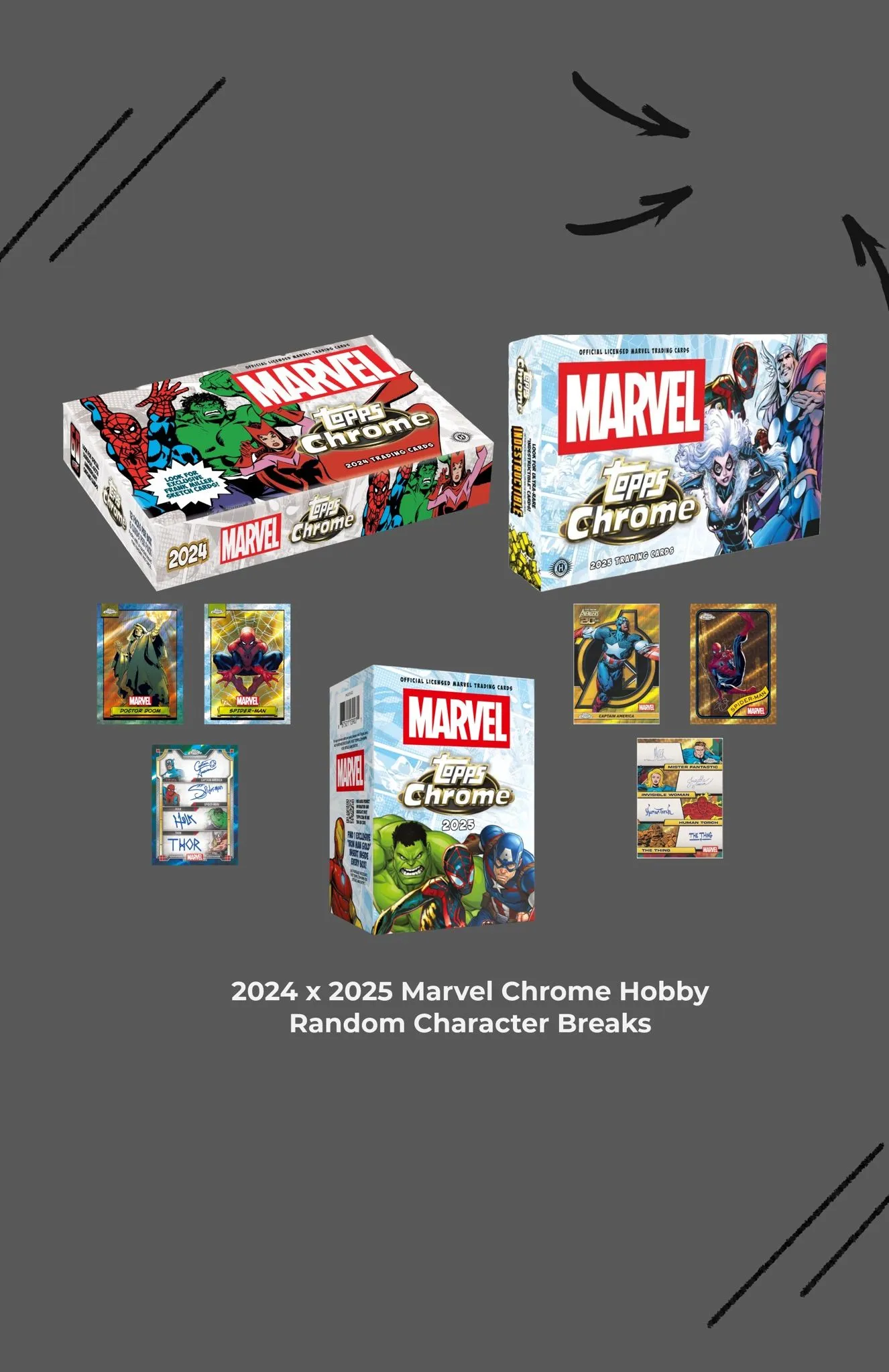 🇩🇪 🔥 2024 X 2025 MARVEL CHROME RTBs WCS 7🔥