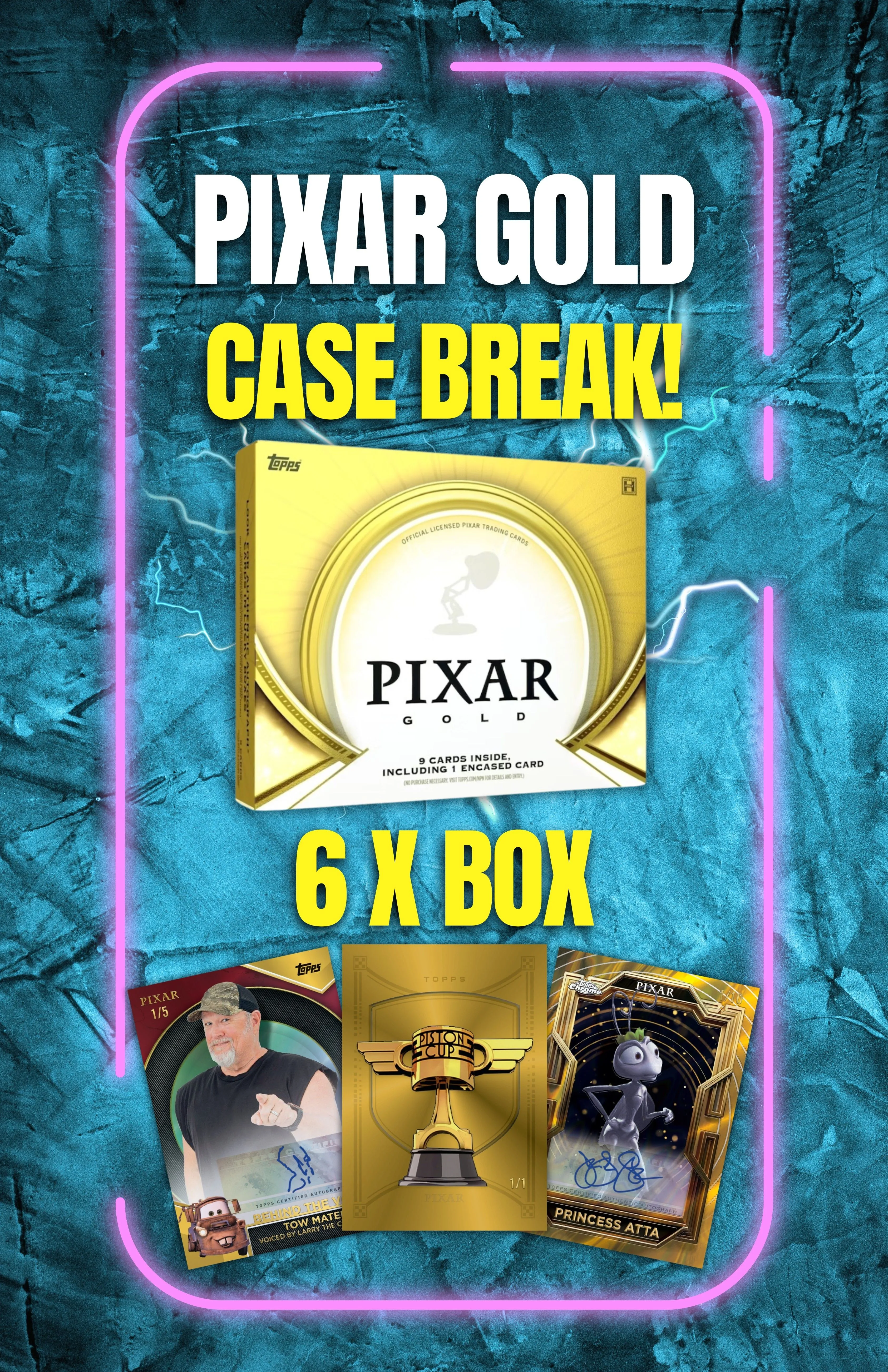 RHYS - Topps Disney Pixar Gold Case Break (6 Box)