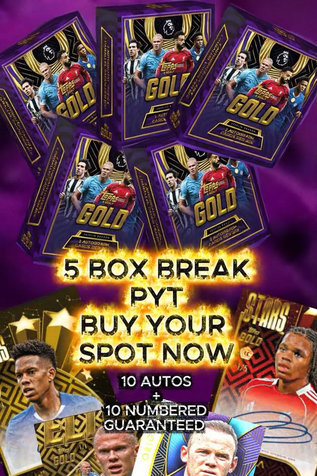 PYT NOW!! 5 BOX BREAK - Topps Gold EPL 25/26
