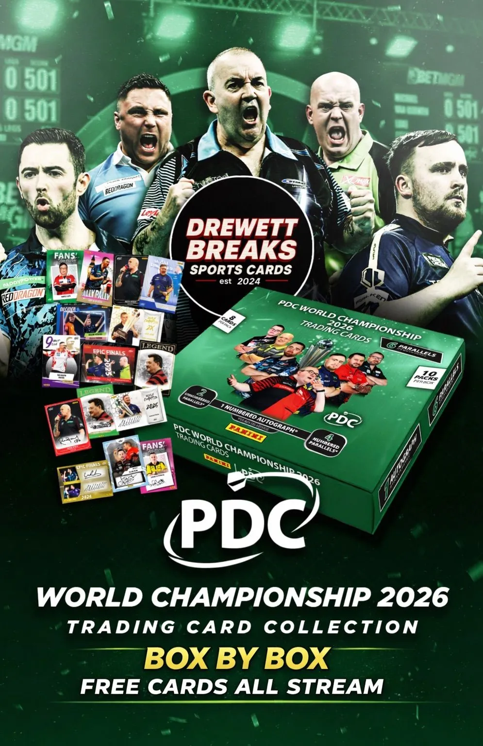 🚨BOX BY BOX 🚨PANINI PDC WORLD CHAMPIONSHIP 2026 🚨