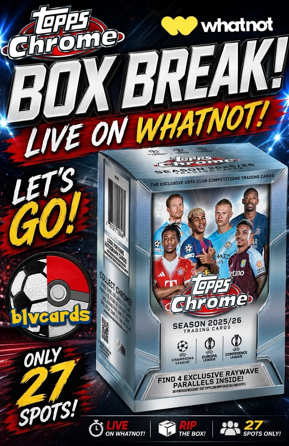 £1 STARTS CHROME UCC BLASTERS BOX-BY-BOX