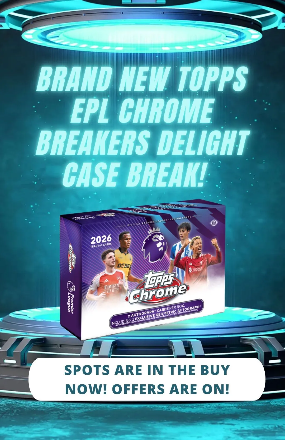 BRAND NEW BREAKERS DELIGHT EPL CHROME 6 BOX CASE BREAK!