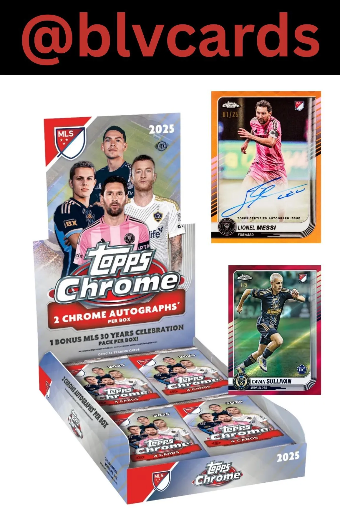 NEW MLS CHROME HOBBY BOX BREAK! MESSI AUTO HUNTING!