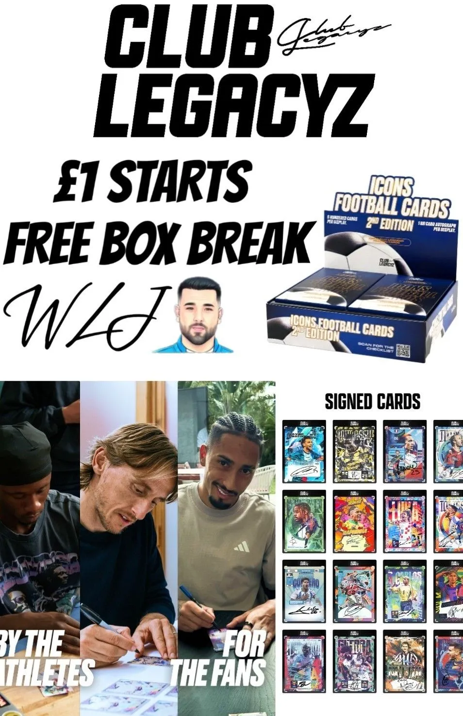 FREE BREAK, £1 STARTS, CLUB LEGACYZ