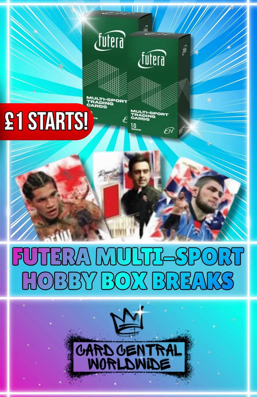 £1 STARTS! FUTERA MULTI-SPORT HOBBY BOX BREAKS!