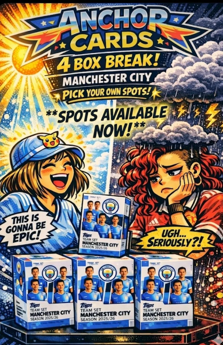 🇬🇧 Pick your own spots - Manchester City Team Set 4 Box Break
