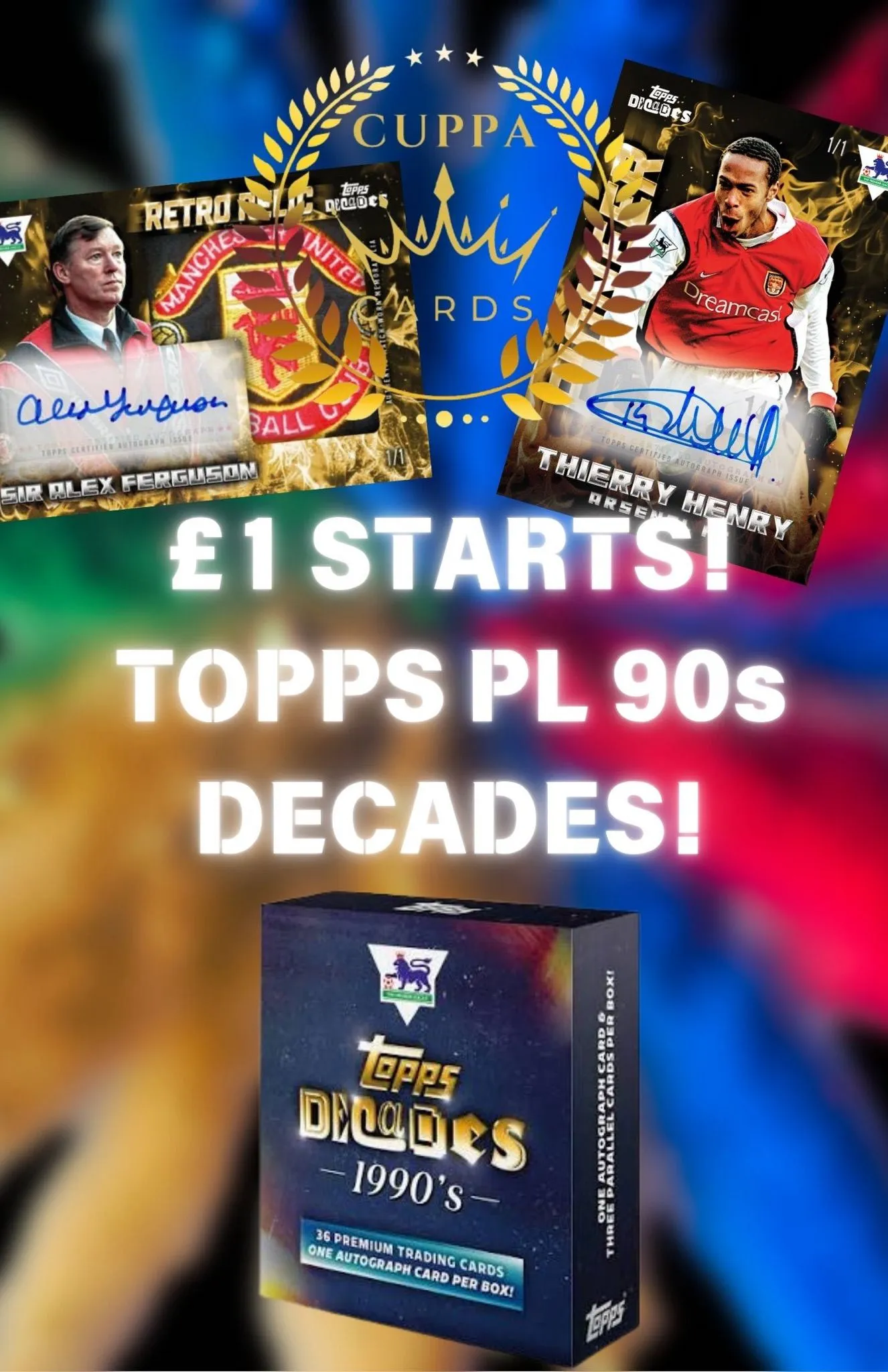 £1 STARTS - TOPPS DECADES PREMIER LEAGUE with DGBREAKS!