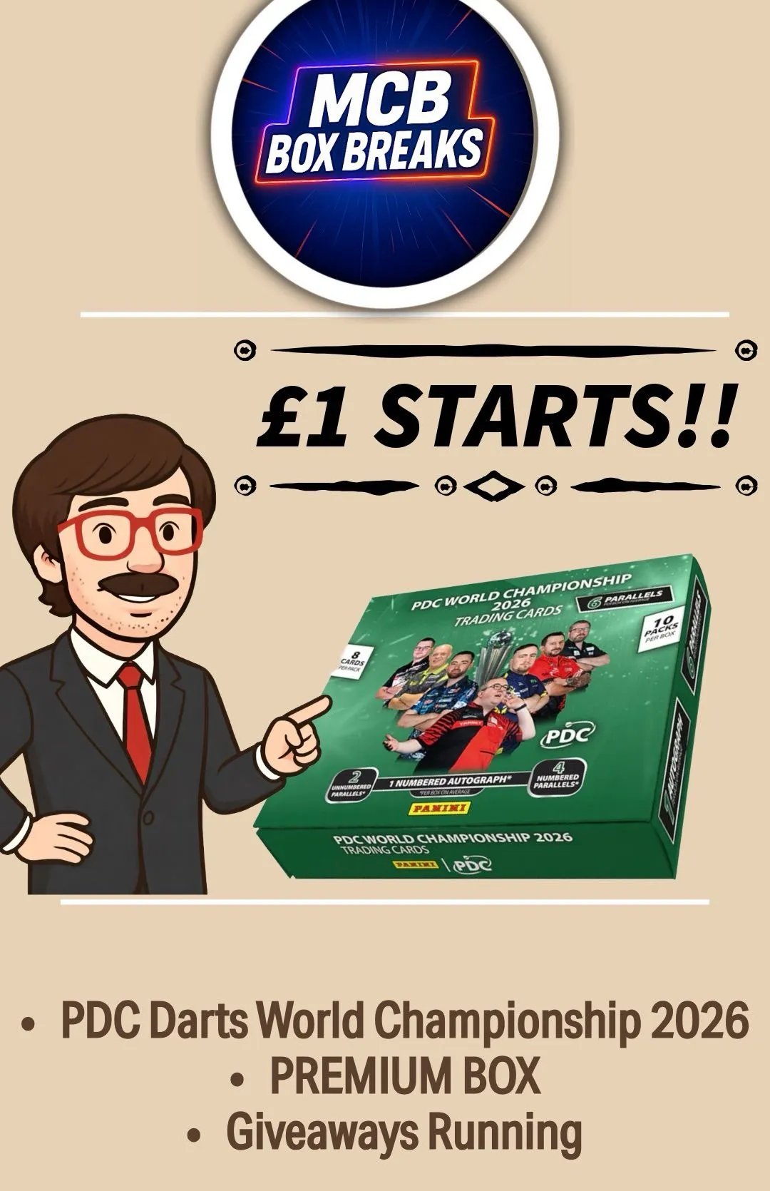Last 5 boxes! PDC darts world championship premiums