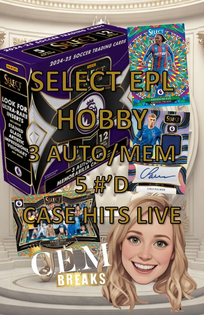 🇬🇧 £1 SELECT EPL HOBBY 3 AUTO/MEM 5 #'D & FREE BREAK!!