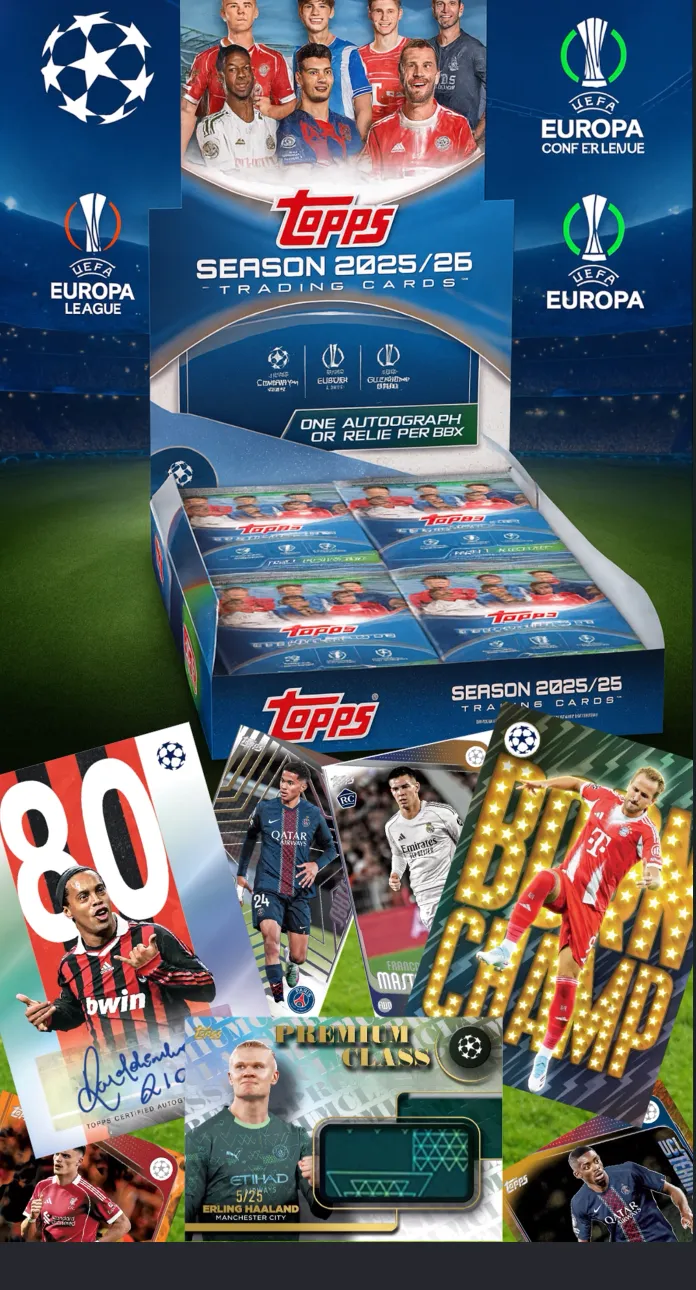 2025-26 Topps UEFA Club Competitions Soccer Hobby Box