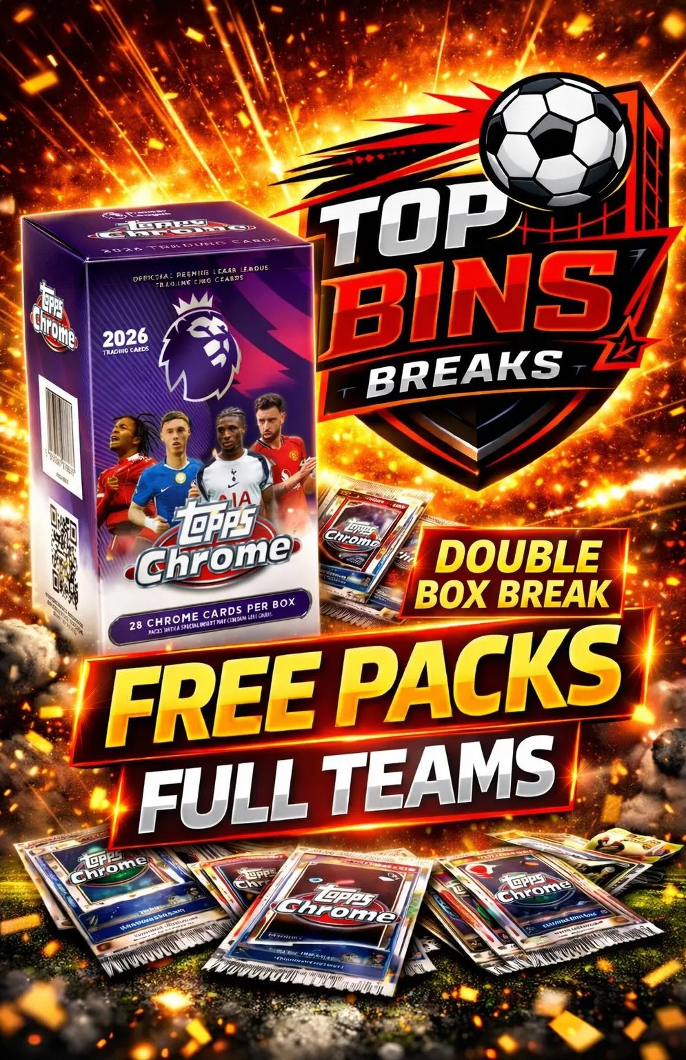 FREE PACKS!! TOPPS CHROME PL BLASTERS!!! DOUBLE BOX!!!