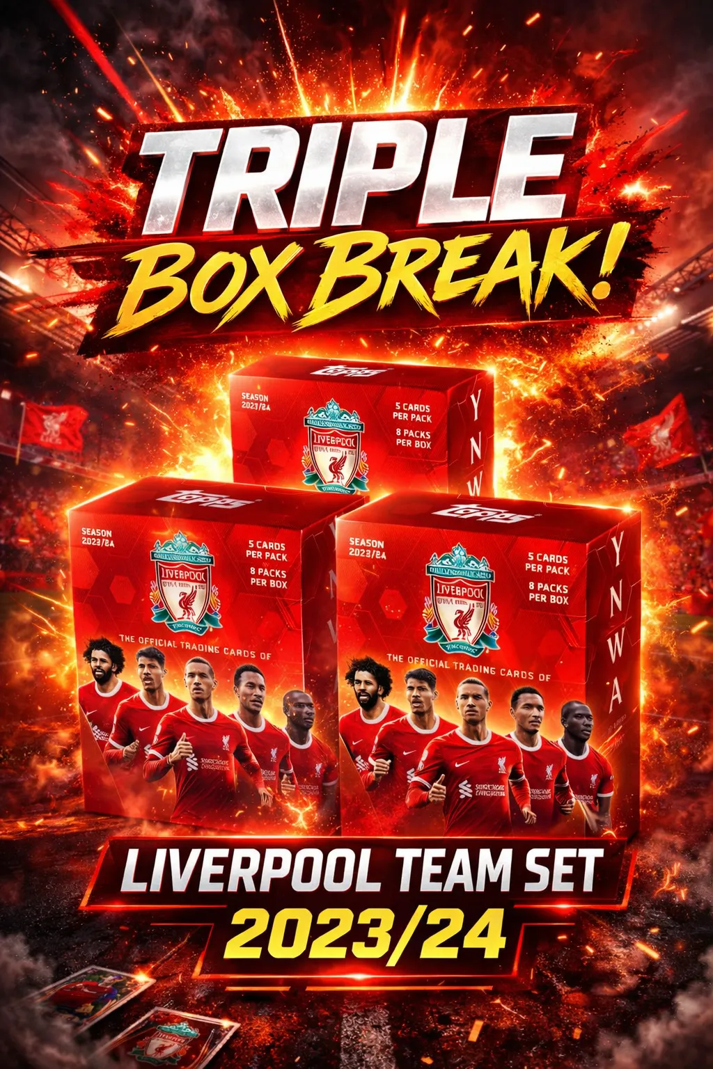 Liverpool Team Set 2023/24 Triple Box Breaks!!!