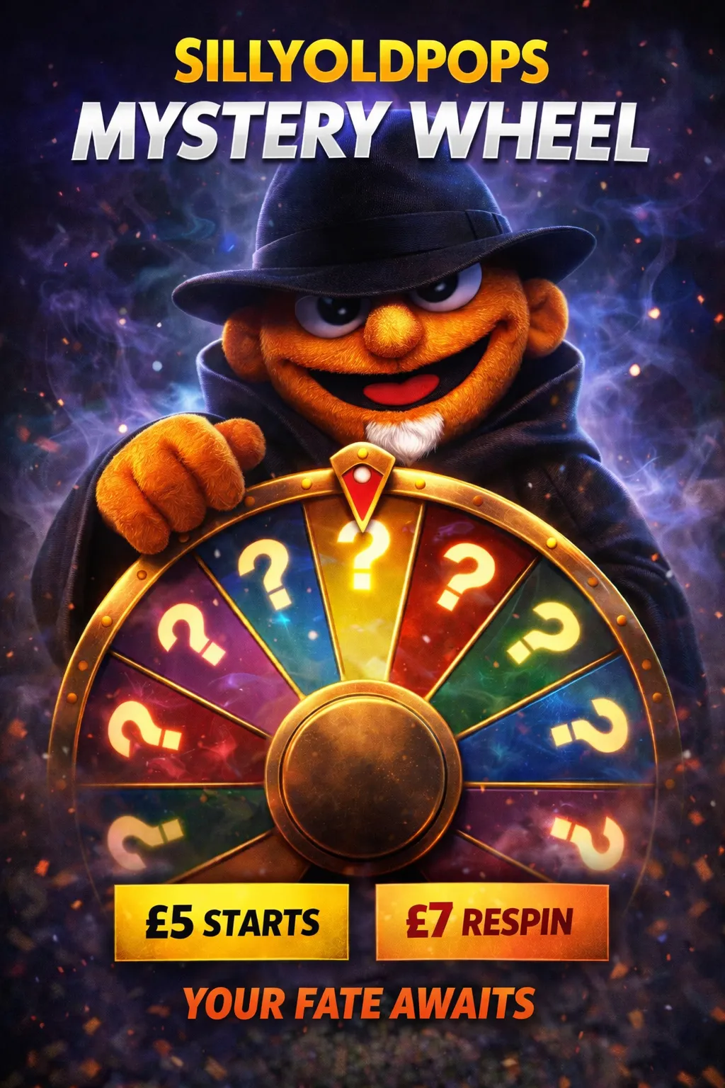 Sillyoldpops MYSTERY WHEEL - YOUR FATE AWAITS YOU SHOW - £5 START 😉