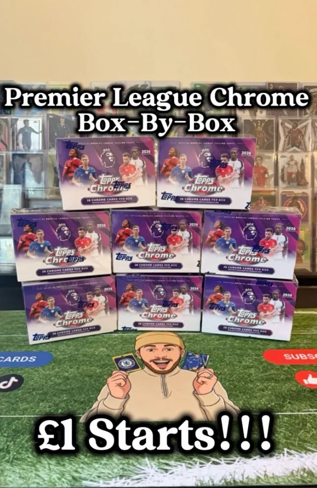 £1 Starts!!! Premier League Chrome Box-By-Box