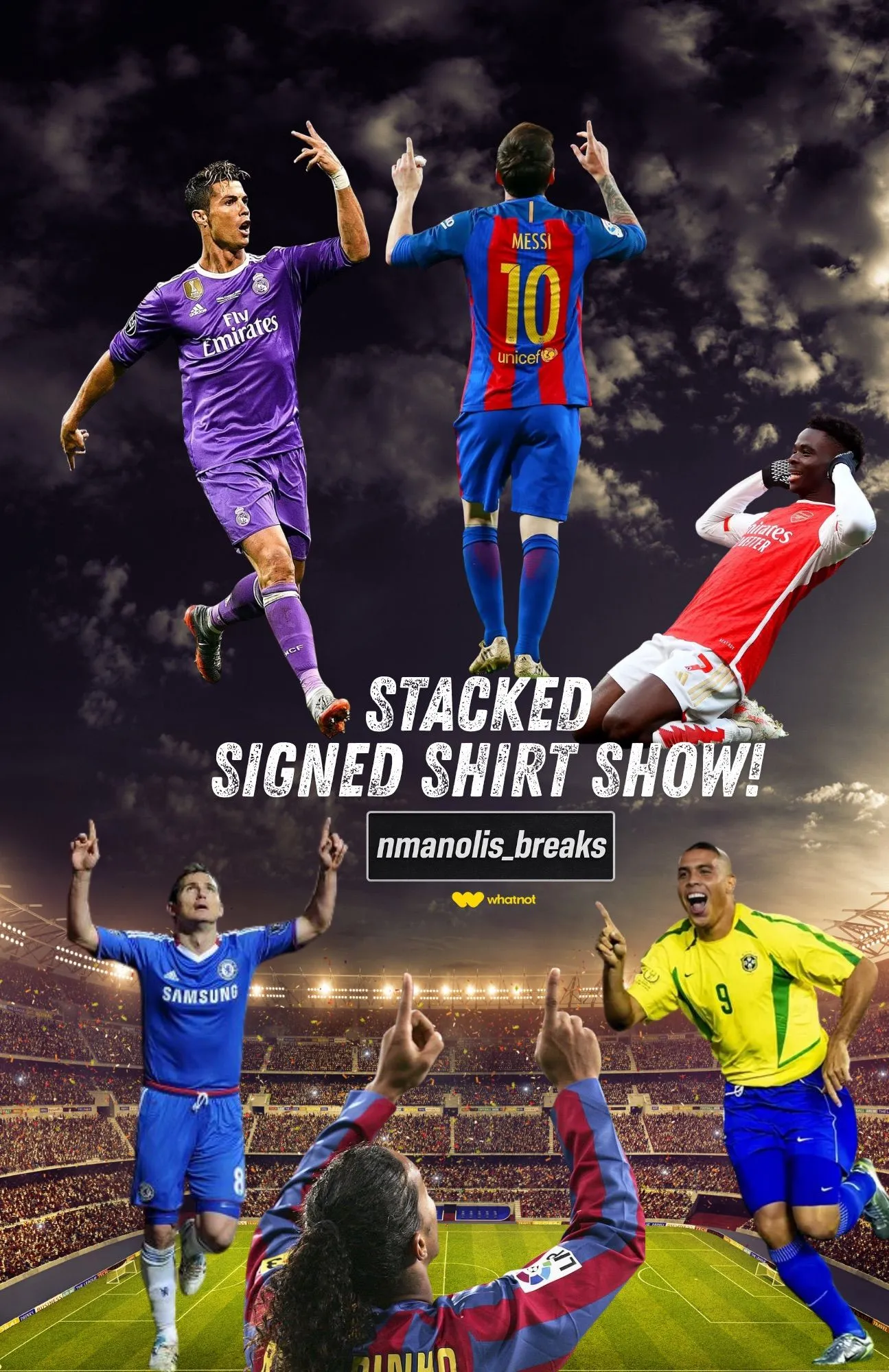 £1 STARTS‼️MESSI,CR7,R9,R10+MORE! SIGNED SHIRT MADNESS🔥