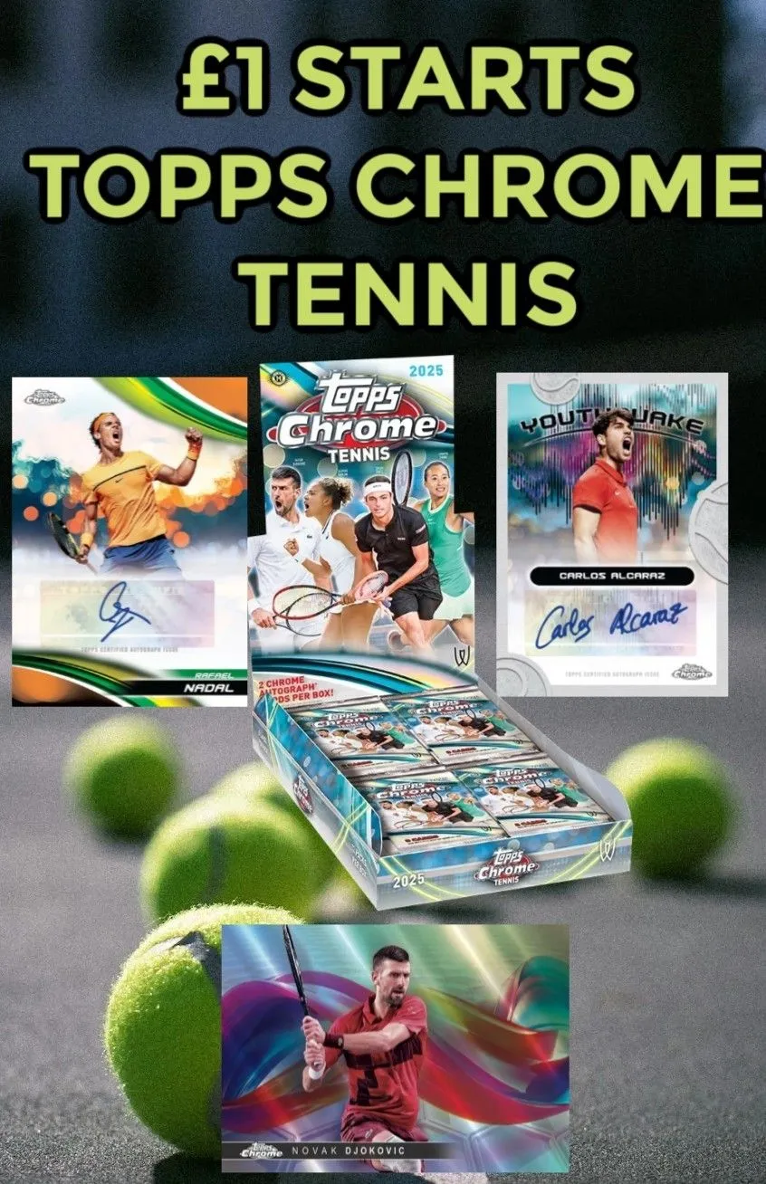 £1 STARTS, Topps TENNIS Chrome