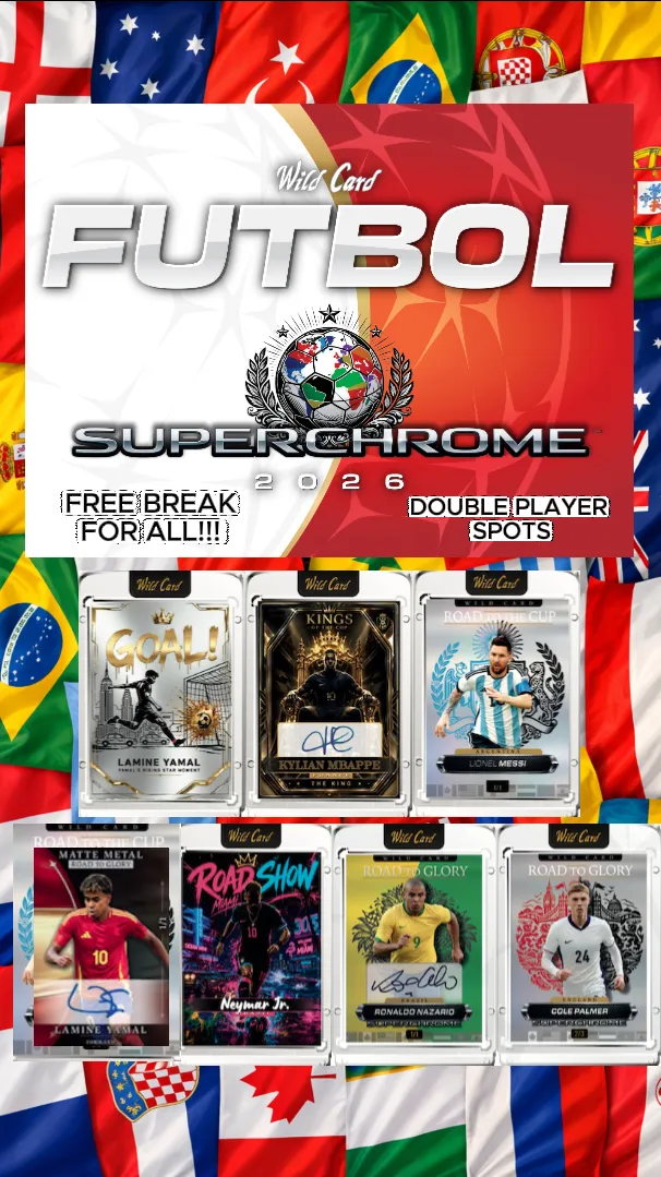 NEW RELEASE - 2026 Wild Card SuperChrome Soccer Road to Glory Hobby + Free Break For All!