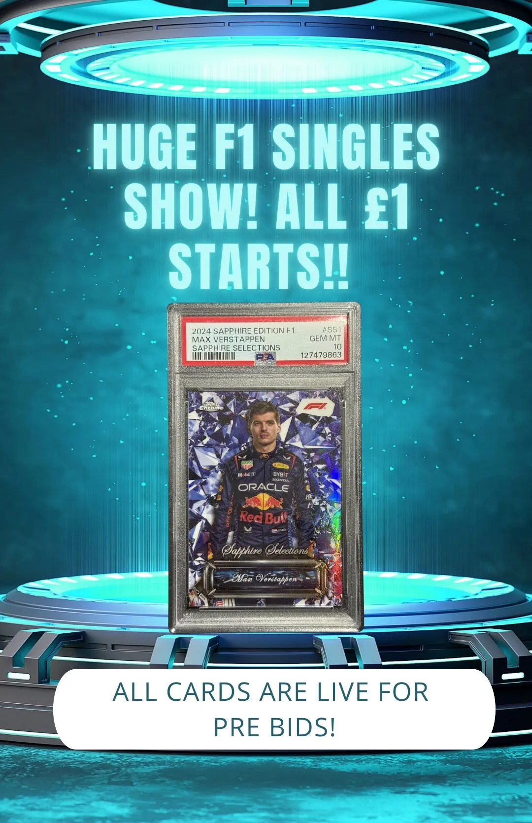 HUGE F1 SINGLES SHOW! ALL CARDS £1 STARTS!!