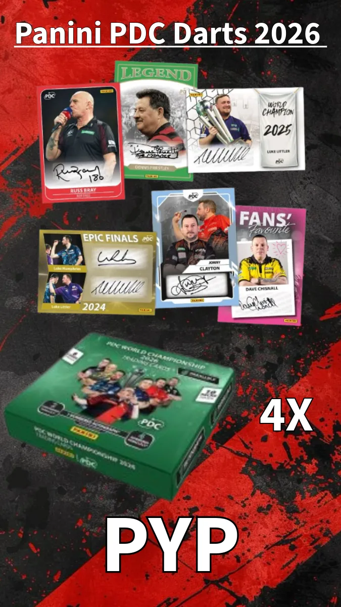 58 SPOTS PYP PANINI PDC 2026 DARTS 🎯!!! NEW RELEASE 🔥 !!! PREMIUM BOXES !!!