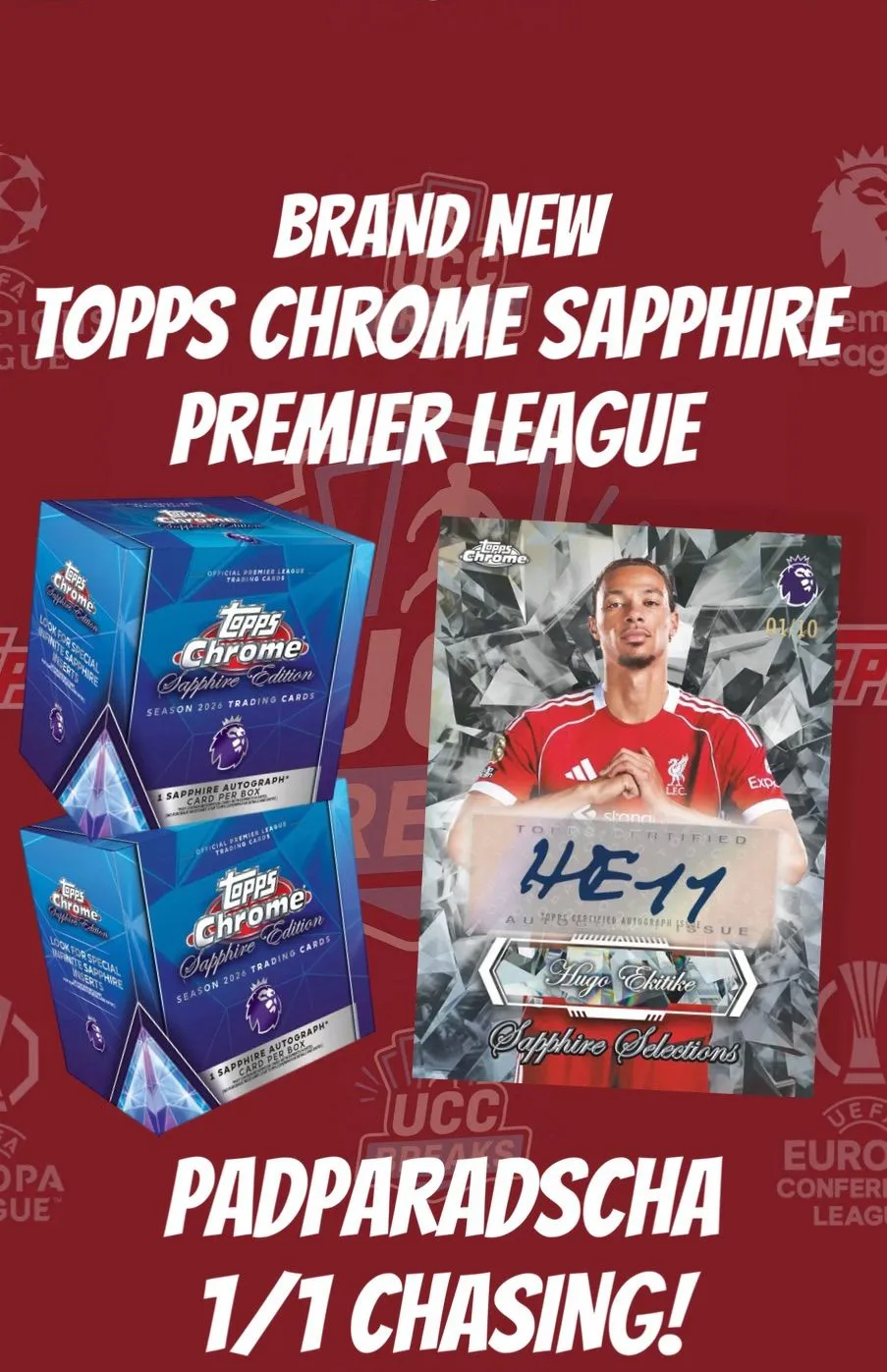BRAND NEW: TOPPS CHROME PL SAPPHIRE!!