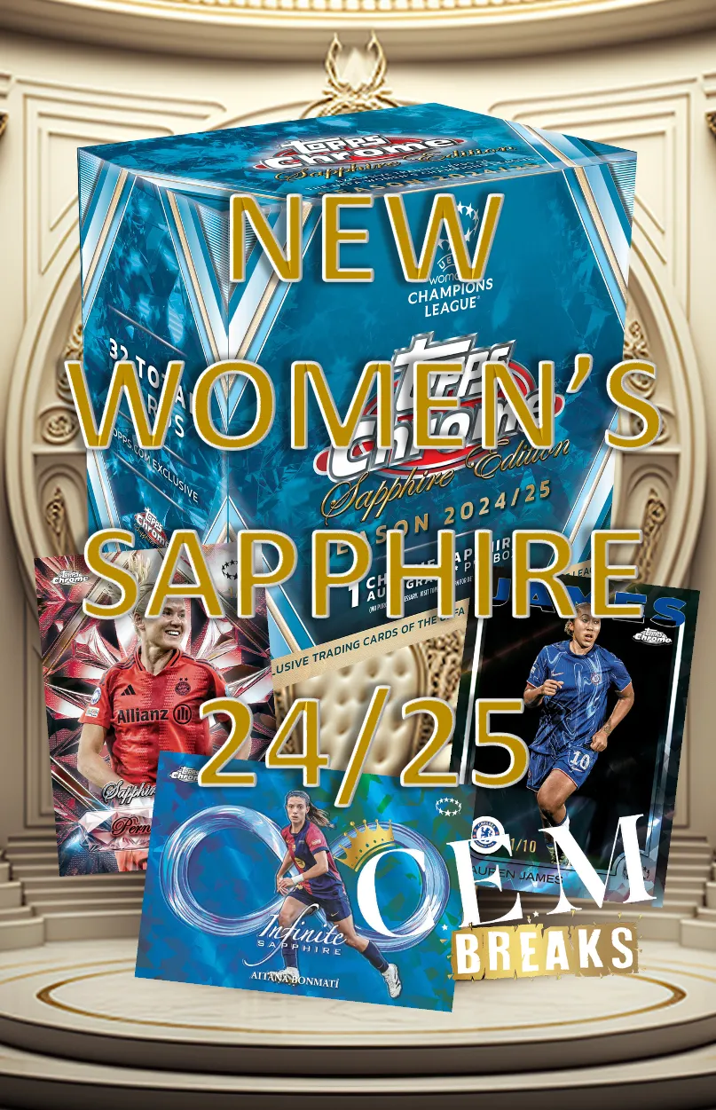 NEW WOMEN'S SAPPHIRE CHROME 24/25 1 AUTO 3 NUMBERED!!