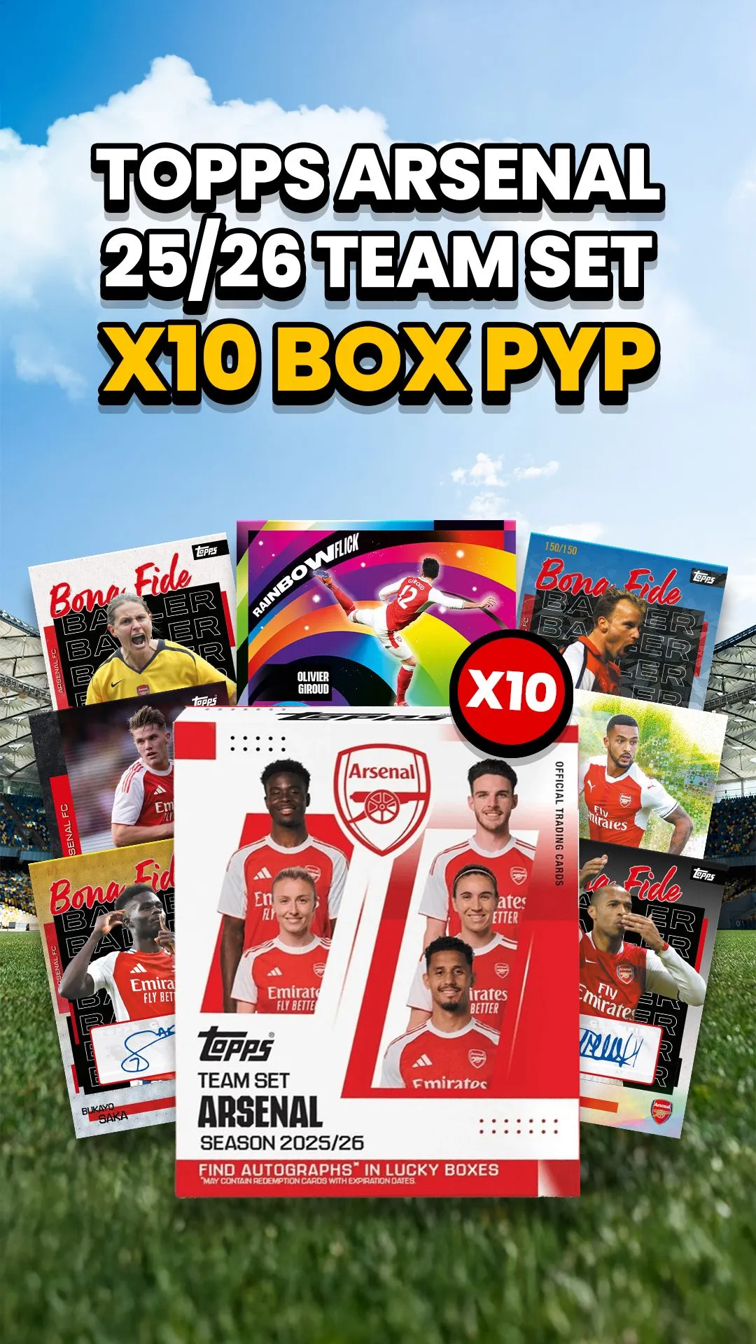 10 BOX ARSENAL TEAM SET PYP! GIVEAWAYS ALL NIGHT!