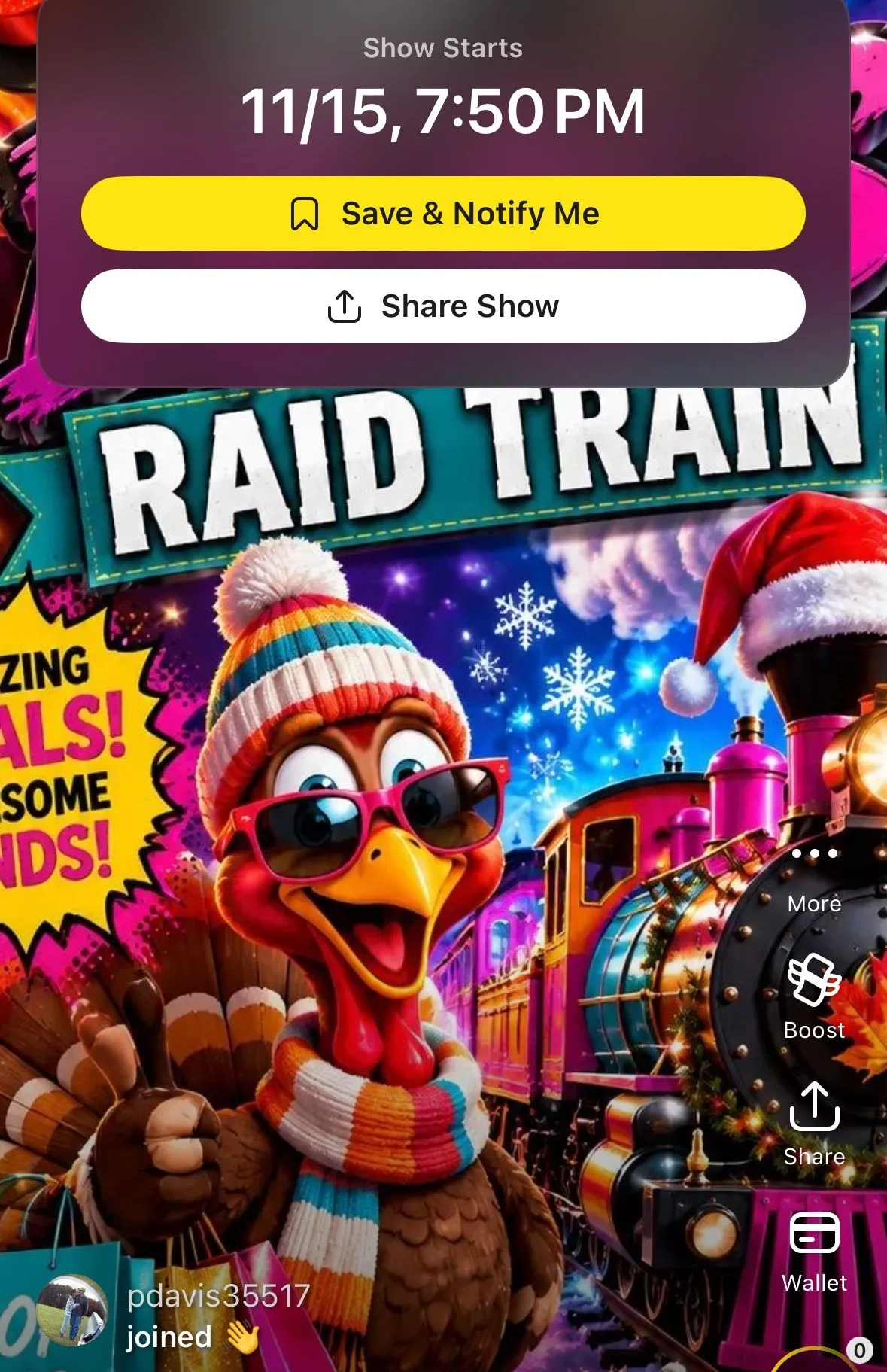 Thumbnail for live show