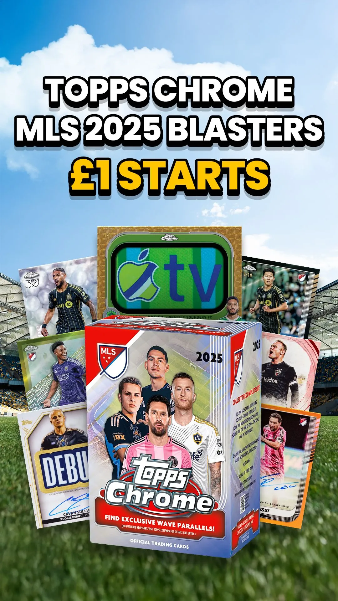 £1 STARTS MLS CHROME BLASTERS! MESSI HUNTING!