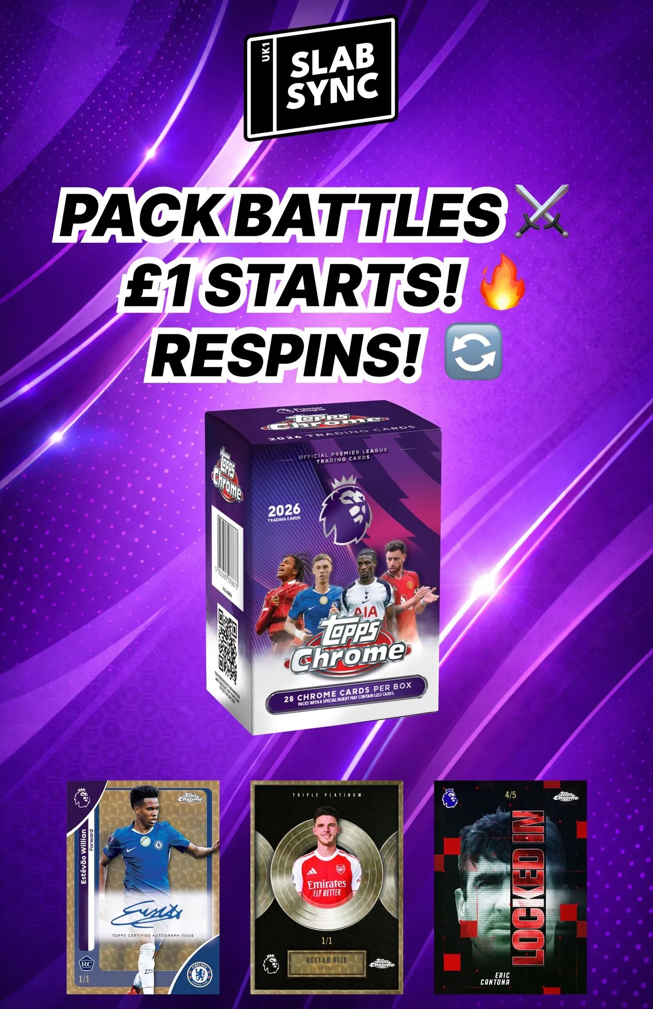 8X PREMIER LEAGUE PACK BATTLES | TOPPS CHROME 25/26 BLASTERS (1 BOX PER BREAK)