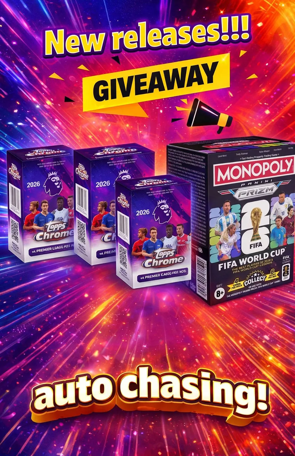 🏆🎲 TOPPS Prem Chrome and Panini World Cup blasters 🎲🏆🖊️Auto Chasing🖊️🎁 Giveaways🎁