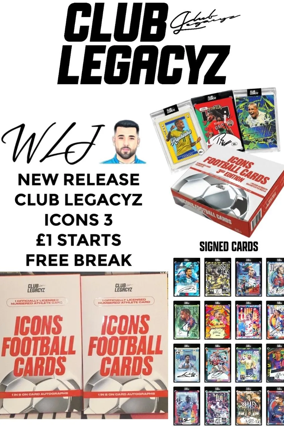 NEW RELEASE! £1 STARTS! FREE BREAK! CLUB LEGACYZ ICONS 3!