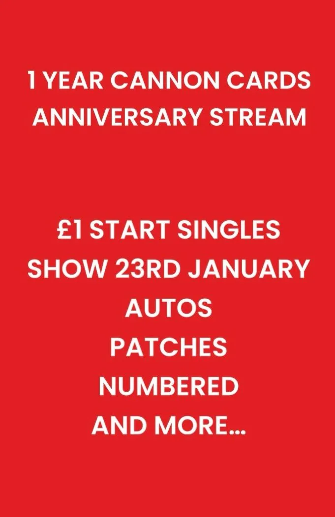 1 YEAR CANNON CARDS WHATNOT ANNIVERSARY STREAM