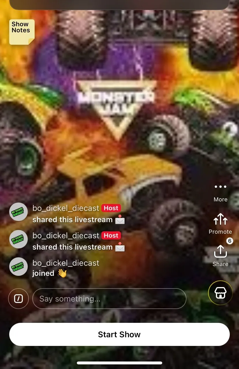 Thumbnail for live show
