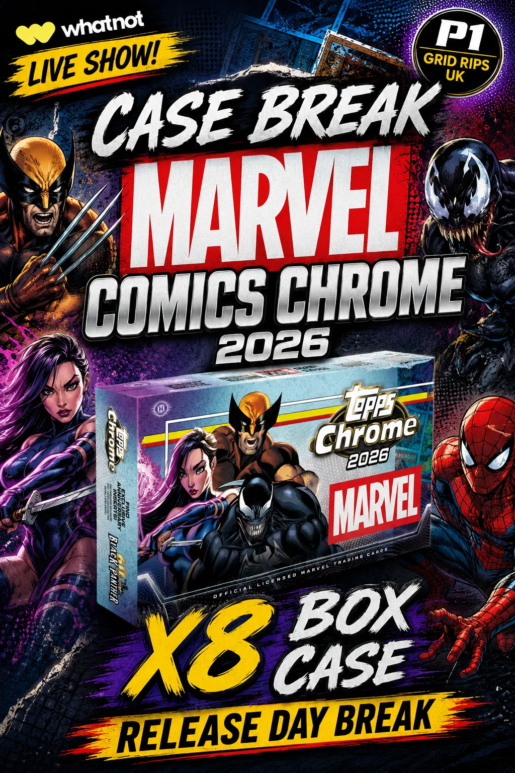 (Spots Live!) MARVEL Comics Chrome 2026 CASE BREAK!