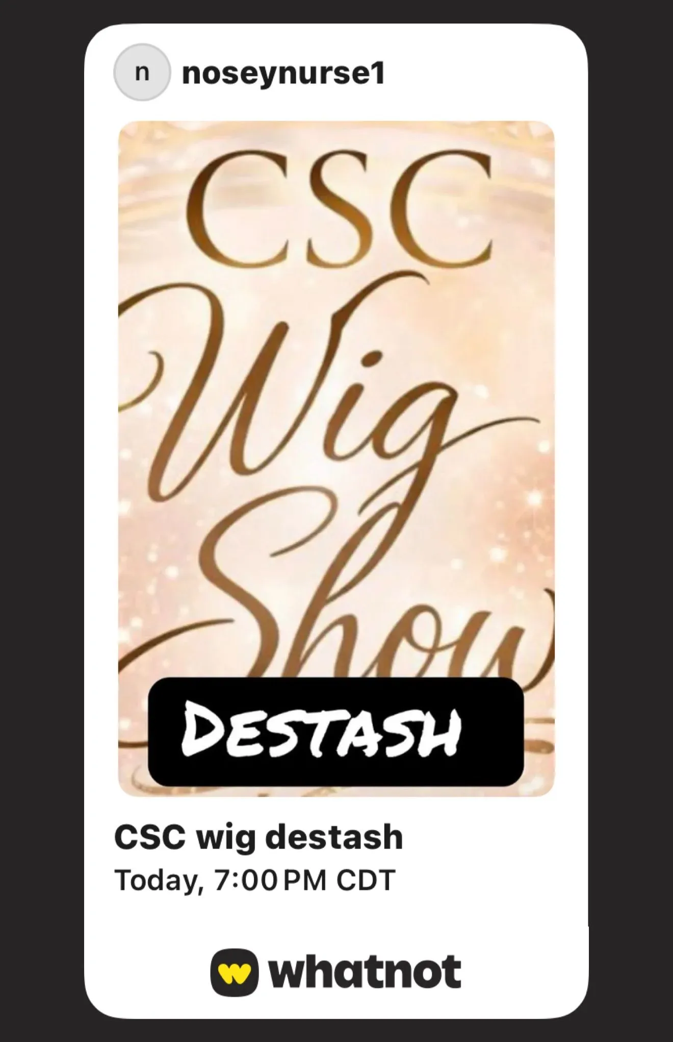 Thumbnail for live show